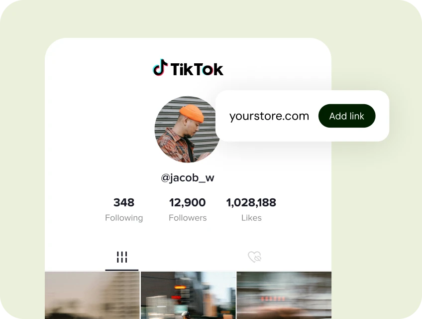 Drop a Sellfy store link in your bio and sell on TikTok